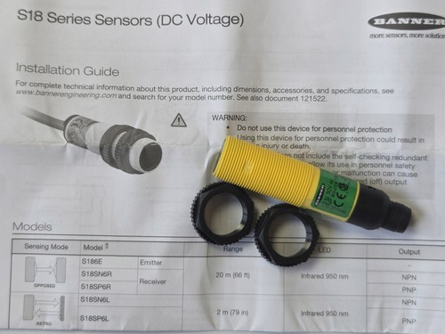 Banner s18sp6dlq beam - ez-beam, s18